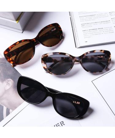 DOOViC Bifocal Cat Eye Reading Sunglasses 2.75 Strength for Women and Men | Stylish Sun Readers - Buy Online on GoSupps.com