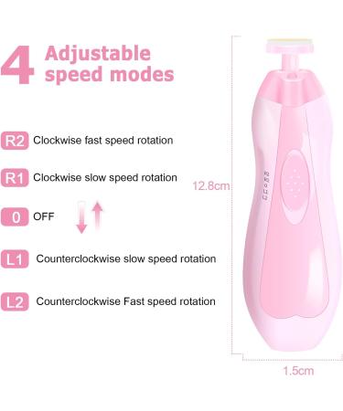 6-in-1 Baby Nail File Safety Cutter with LED Light - Safe & Quiet Trimmer for Newborns and Toddlers (Pink) - Buy Online on GoSupps.com