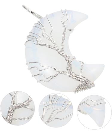 LALAFINA Crystal Moon Pendant Heart Necklace for Girls Chakra Dangle Charm Chain Pendants for Women Women's - Buy Online on GoSupps.com