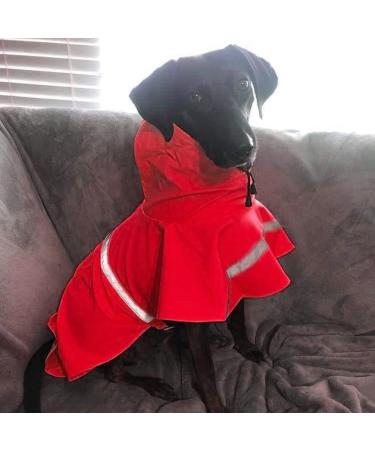 ocsoso Pet Rainy Days Slicker Brush Red Reflective Raincoat - XXL for Dogs | Waterproof & Stylish Pet Gear - Buy Online on GoSupps.com