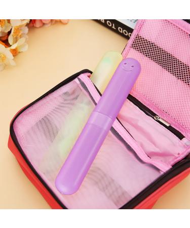 Ddky 4-Piece Smiling Face Travel Toothbrush Set | Portable Toothbrush Case & Protective Cover for Safe Travel - Buy Online on GoSupps.com