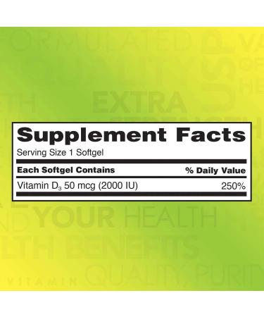 Kirkland Signature Extra Strength Vitamin D3 2000 I.U. - 600 Softgels Bottle | Boost Immune Health - Buy Online on GoSupps.com
