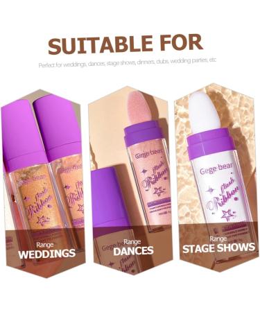 POPETPOP 3pcs Highlight Pat Powder Face Powder Loose Glitter Makeup Glitter for Hair and Body Brighten Voss 13.5x3.3cm Assorted Color - Buy Online on GoSupps.com