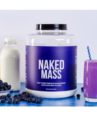 Vanilla Naked Mass 8lb - All Natural Weight Gainer Protein Powder | GMO, Gluten & Soy Free | 1260 Calories | 11 Servings - Buy Online on GoSupps.com