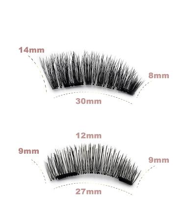 Dual Magnetic Lashes Kit - Reusable, Waterproof, Lightweight & Ultra Thin Magnet - Natural & Dramatic False Eyelashes with Tweezers - Buy Online on GoSupps.com