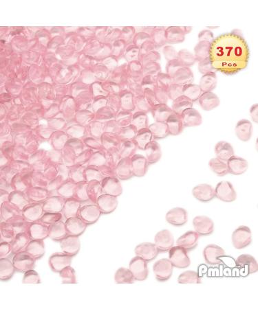 PMLAND 370 PC 16mm Clear Acrylic Stones Table Scattering Wedding Bridal Baby Shower Decorations Soft Pink - Buy Online on GoSupps.com