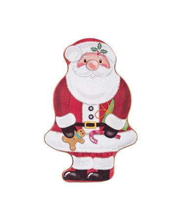 Elegant Santa Tin Holiday Candies Box Sturdy Tin Santa Candy Box for Christmas Parties and Sweet Treat Enthusiasts