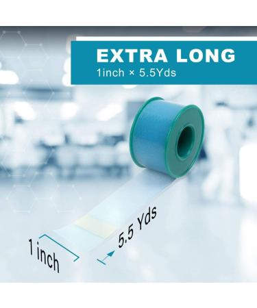 LotFancy Medical Silicone Tape - Waterproof Adhesive Surgical Tape for Sensitive Skin - 2 Rolls, 15.5 Yds - First Aid, Wound Care, Surgery - Soft Skin Tape (Pack of 1) - Buy Online on GoSupps.com