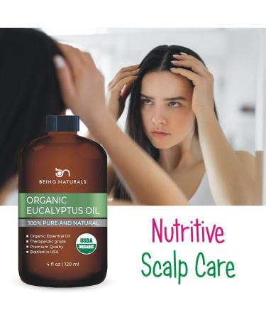 Organic Eucalyptus Essential Oil - 4 FL OZ - 100% Pure & Natural with Glass Dropper - Buy Online on GoSupps.com