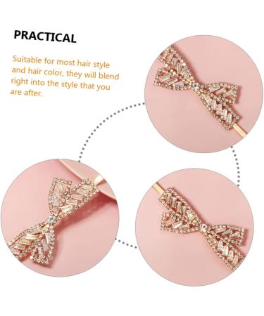 ifundom bow hairpin hair barrettes for women wedding hairpin hair clips for styling bobby hair pin bowknot hairpin hair accessories for women wedding side clip bangs alloy bridesmaid - Buy Online on GoSupps.com