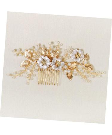 DRESSOOS Bead Hair Comb Wedding Headpiece for Bride Brides Hair Comb Flowers Decor Bridal Headpieces for Wedding Bunny Ears for Kids Crystal Decor The Flowers Bridesmaid Accessories Pearl - Buy Online on GoSupps.com