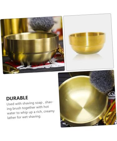 Doitool 2-Pack Stainless Steel Foam Dishwashing Razor Soap Shells - Golden 9x9x4.9cm - Ideal for Shaving & Kitchen Use - Buy Online on GoSupps.com