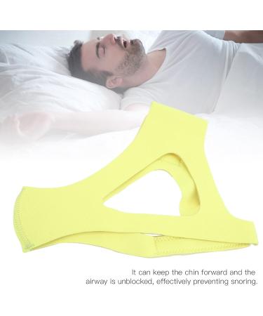 Breathable Anti-Snoring Chin Strap - Adjustable Jaw Support Belt in Yellow - Buy Online on GoSupps.com