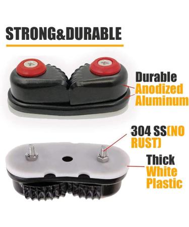 RANDDER Kayak Cam Cleat - Aluminum Fast Entry Cleats for Boat, Canoe, Sailing Dinghy - 2 Pack - Buy Online on GoSupps.com