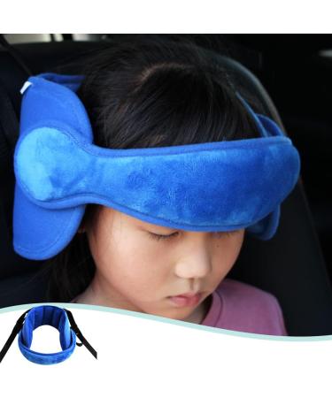 KAKIBLIN Adjustable Toddler Car Seat Head Support Band - Blue | Child Head Support for Car Seat Straps Cover | Safety Car Seat Neck Relief - Buy Online on GoSupps.com