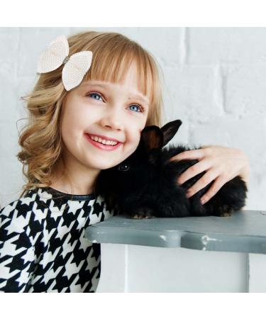 White 2PCS Pearls Hair Bow Clips - Cute Alligator Beads Hairgrip for Girls, Kids, Teens - Buy Online on GoSupps.com
