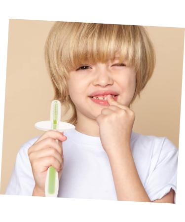 Frcolor 4-Piece Baby Toothbrush Set | Soft Hair Newborn Mund Cleaner | Silicone Travel Toothbrush & Gel Detergent | Ideal for Infants & Toddlers - Buy Online on GoSupps.com