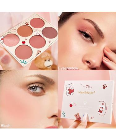 Matte Finish Blush Makeup for Cheeks Smooth Powder Face Blush Blendable Long-Lasting All day 6 Colors Blushing Pigmented and Lightweight Blush Palette - Buy Online on GoSupps.com