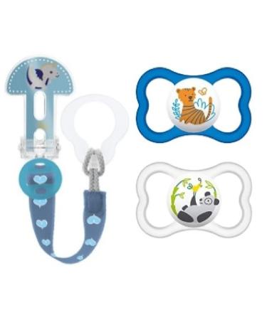 MAM Set - AIR Silicone 16+ months 2 pieces plus Clip it! for boys 16+ months boy