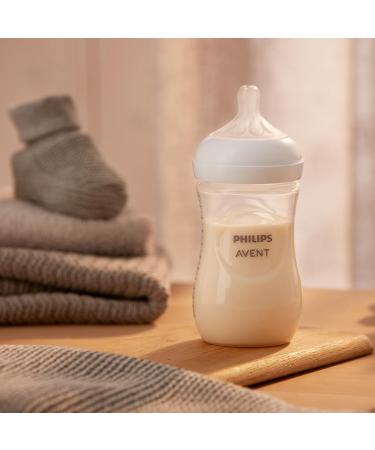 Philips Avent Natural Response Baby Bottle - 3 x 260ml Baby Milk Bottle for Newborns and Up BPA Free 1+ Months (Model SCY903/03) 260ml x3 - Buy Online on GoSupps.com