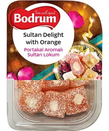 Bodrum Sultan Turkish Delight with Orange Turkish Delight 200 gram x 5 Pieces - Buy Online on GoSupps.com