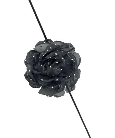 Southjieling 3D Rose Necklace - Versatile Collarbone Chain & Fashionable Black Flower Accessory - Buy Online on GoSupps.com