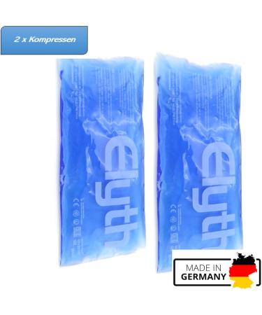 XXL Cooling Pads for Kids & Adults - 2 Pack Cold Warm Compress | 29x12cm Gel Packs for Pain Insect Bites Bruises | Modern Blue Design - Buy Online on GoSupps.com