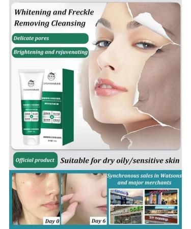 WHITENING and Freckle-Removing Facial Cleanser Refreshing Oil Control Freckle Removal and Nicotinamide Brightening Skin Tone (Color : 2PCS) - Buy Online on GoSupps.com