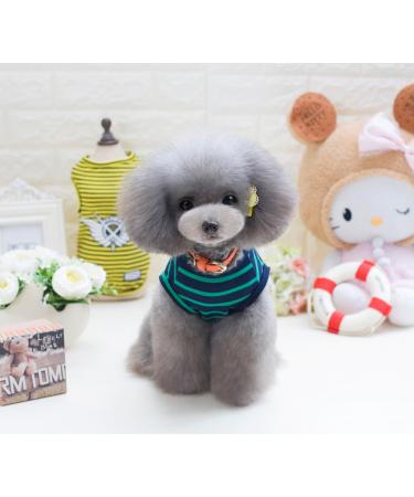 Yaodhaod 2 Pack Striped Dog Shirt - Soft Cotton T-Shirts for Small to Medium Dogs & Cats | Breathable & Stretchy Pet Clothing - Buy Online on GoSupps.com