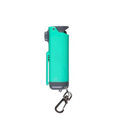 SABRE Safe Escape 3-in-1 Pepper Gel with Seat Belt Cutter & Window Breaker, Maximum Strength Pepper Spray, Snap Clip Keychain for Easy Carry & Fast Access, 25 Bursts, Easy to Use Flip Top Safety Mint Green