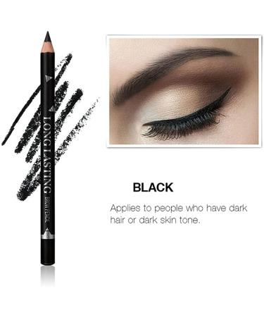 Mysense 12 PCS Black Eyebrow Pencil Set Waterproof Eyebrow Pen Long-lasting Sweat-proof Eyeliner Makeup Brow Tint Pen(Black-12PC) - Buy Online on GoSupps.com