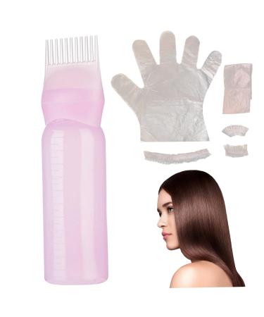 Hair Dye Kit 160ML Hair Oil Applicator Bottle with Scale and Disposable Hair Color Kit Includes Ear Cover Gloves Cape Cap DIY Salon Home
