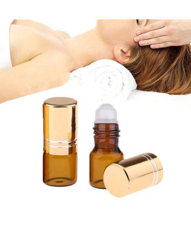 Shulishishishop roll on glass bottles for essential oil essential oil essential oil liquid container glass roller bottles for essential oils gold