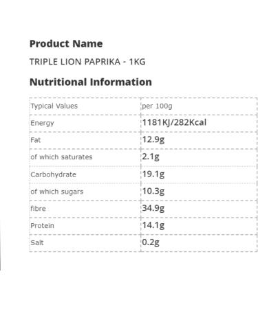 Smoked Paprika Restaurant Quality Paprika 1KG Triple Lion Smoked Paprika Herbs & Seasoning - Buy Online on GoSupps.com