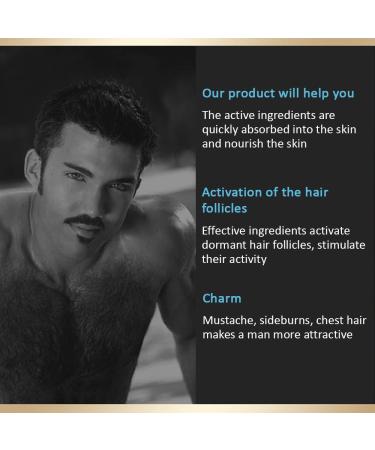 AICHUN BEAUTY Beard Grow Oil - Facial Hair Growth Supplement for Men | Thicker Beard Care & Hair Growth Vitamins 30ml - Buy Online on GoSupps.com