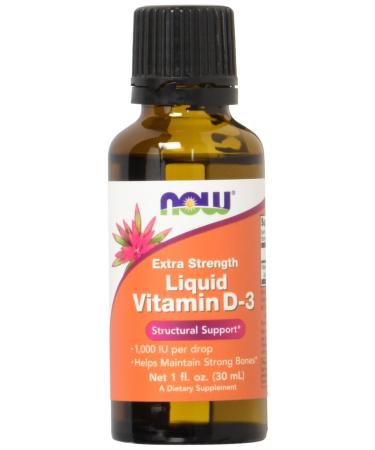 Now Foods Liquid Vitamin D-3 Extra Strength 1000 IU 1 fl oz (30 ml)