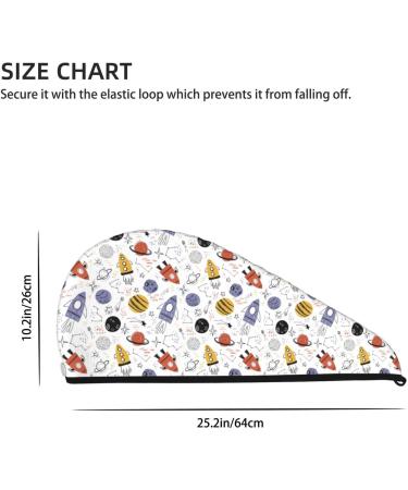 Hair Towel Wrap - Quick-Dry Towel Turban with Button | Rocket Planets Design - Buy Online on GoSupps.com