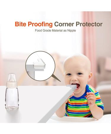 12-Pack Silicone Corner Protector Baby Safety Guards - Soft, Clear, and Strong | BPA Free, 3M Pre-Taped, Baby Proofing Bumper for Table Sharp Corners - Buy Online on GoSupps.com