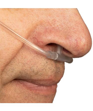 Adult nasal cannula with curved prongs and 1.8m tubing from the oxygen store NHS clear soft-touch tube accessories home adult transparent plastic household for patient elderly health care - Buy Online on GoSupps.com