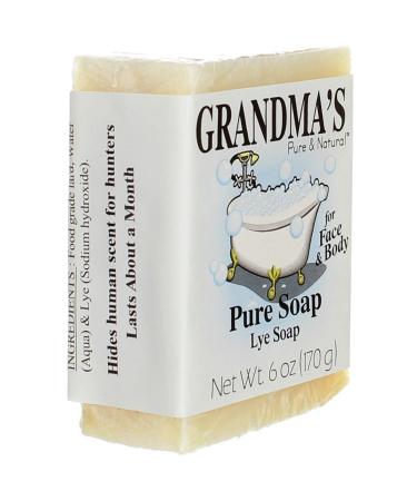 Buy Grandma's Lye Soap Set - 4 BIG 6 oz. Bars | Natural Handmade Soap for Healthy Skin - International Shipping Available - Buy Online on GoSupps.com