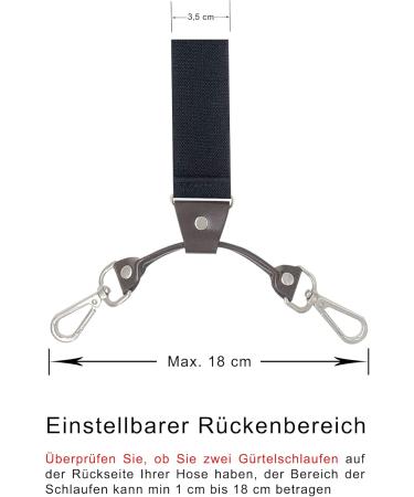 Buy Ausukler Heavy Duty Men's Suspenders - Extra Strong 3.5cm Wide Braces with Swivel Hook - Black - International Shipping Available - Buy Online on GoSupps.com