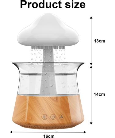 Rain Cloud Humidifier with Mushroom Rain Lamp & 7 Colors LED - Perfect for Sleeping and Relaxing at Home or Office - Buy Online on GoSupps.com