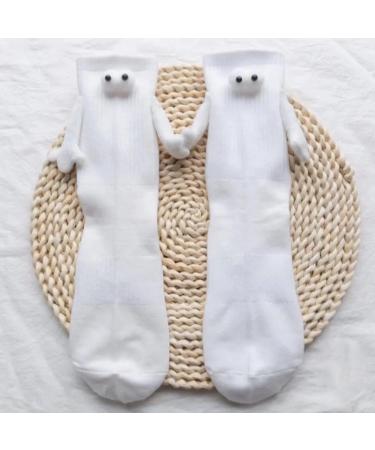 AYFFDIYI Funny Magnetic Suction 3D Doll Couple Socks | Cool Funny Socks for Couples | Unique Wedding Gift | White+Black-2pairs - Buy Online on GoSupps.com