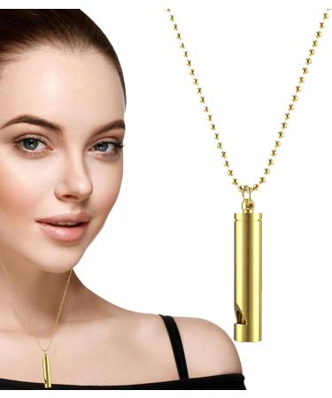 Quit Vaping Necklace | Stainless Steel Breathing Necklace to Quit Vaping | Spiritual Breath Necklace Stylish Stress Necklace for Breathwork Stress Relief Breathing Exercise Utoya Gold - Buy Online on GoSupps.com