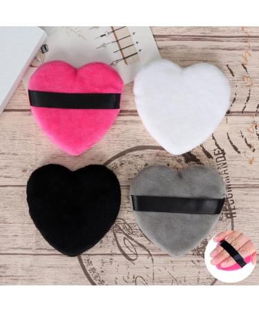Makeup Puffs Large Powder Puffs Cotton Velour Love Shape Powder Puff with Strap Sponges Makeup Tool - Buy Online on GoSupps.com