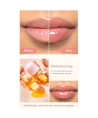 dPois Ginger Essential Oil Lip Gloss & Plumper Set - 2x8ml Hydrating Formula Non-Stick Daily Moisturizer Yellow One Size One Size Yellow - Buy Online on GoSupps.com