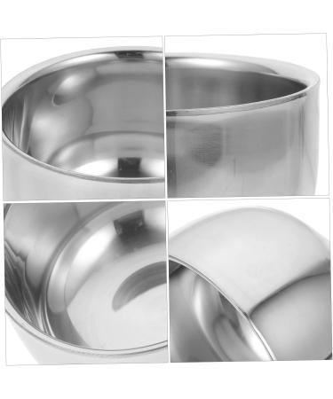 Mobestech Beard Brush Bowl Razor - Premium Shaving Cup for Wet Shaving | Steel & Aluminum - 7.2x7.2x5cm Silver - Buy Online on GoSupps.com