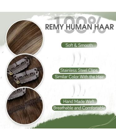 Hetto Real Hair Clip-In Balayage Extensions | Chocolate Brown to Caramel Blonde | #4/27/4 | 120g 45cm - Buy Online on GoSupps.com