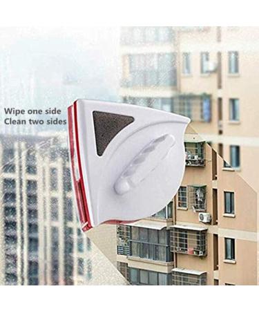 Double-side Magnetic Glass Cleaner Wiper Window Cleaner Magnetic Glass Cleaning Tool Brush for Double Glazed Window Thickness 0.5"-1" (15-24mm) (Red) - Buy Online on GoSupps.com