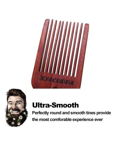 MANEJACK Beard Pick for Men - Wooden Afro Hair Lift Comb - Buy Online on GoSupps.com
